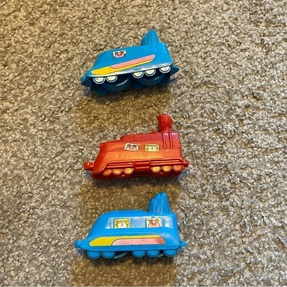 Vintage Mcdonald's Ronald Railway Happy Meal Toy Lot Red Blue Kids Toy
